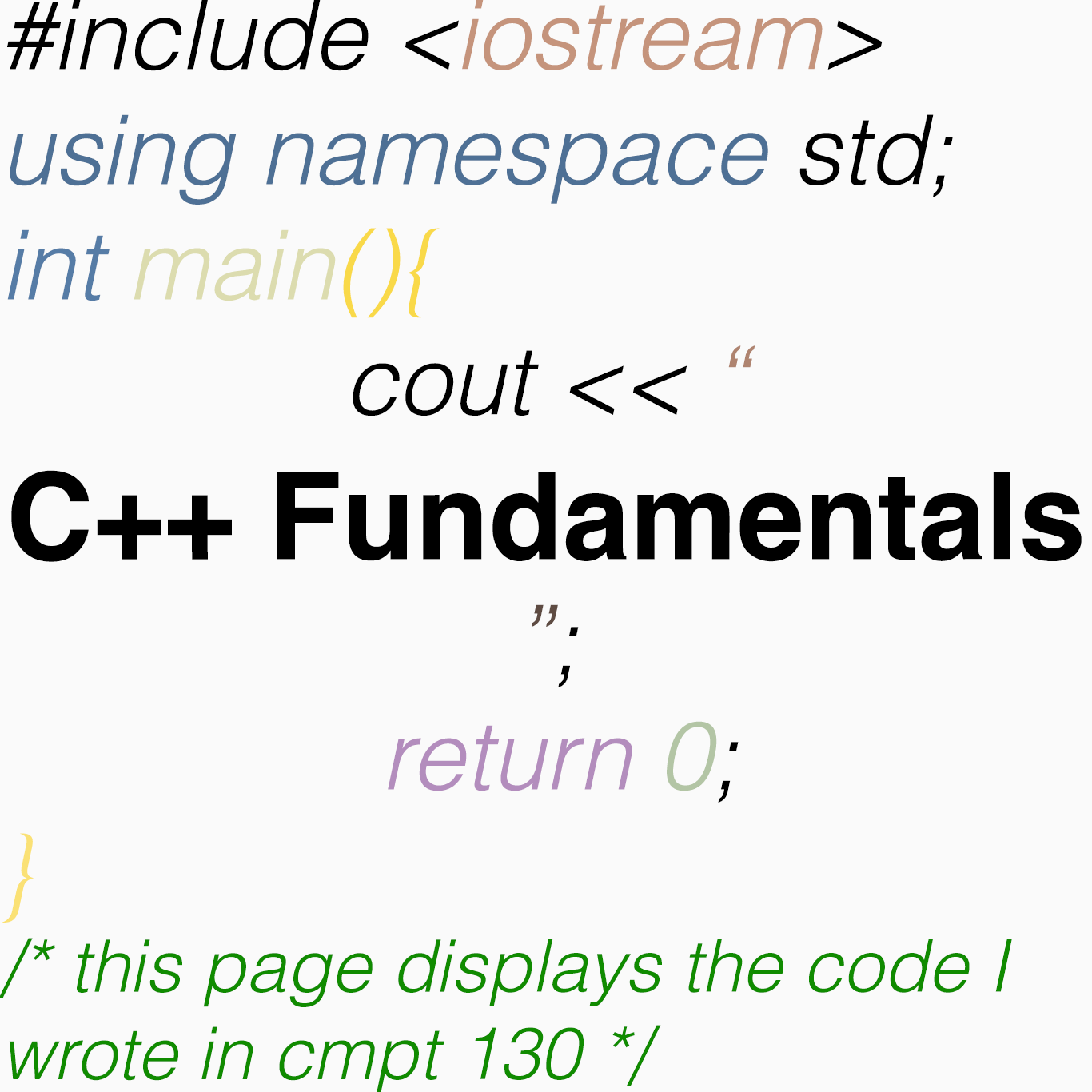 C++ Coding Project